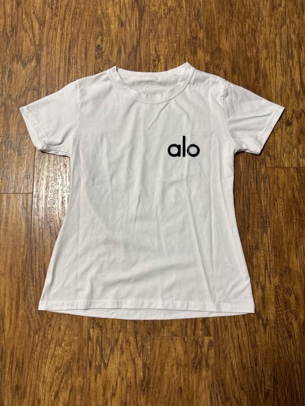 Alo Short Sleeve White T-Shirt Size Medium